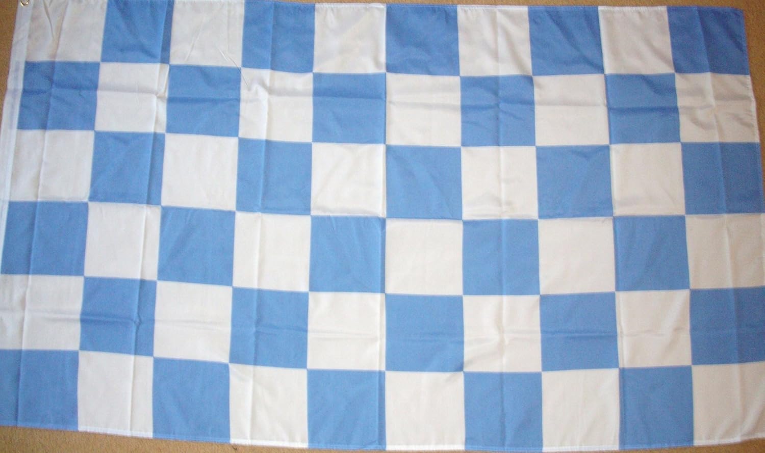Manchester City Sky Blue and White Checkered 5'x3' Flag by 1000 Flags