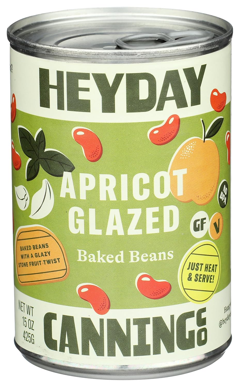 Heyday Canning Co Apricot Glazed Baked Beans, 15 Oz