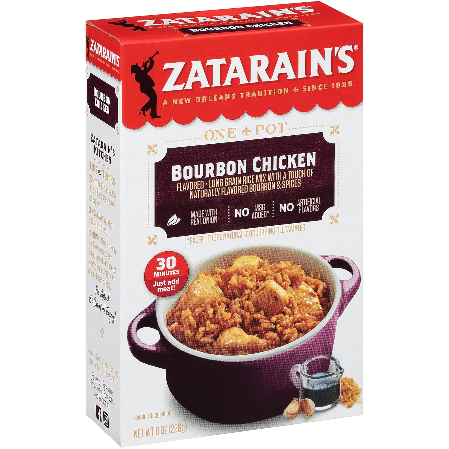 Zatarain's Bourbon Chicken Flavored Rice, 8 oz