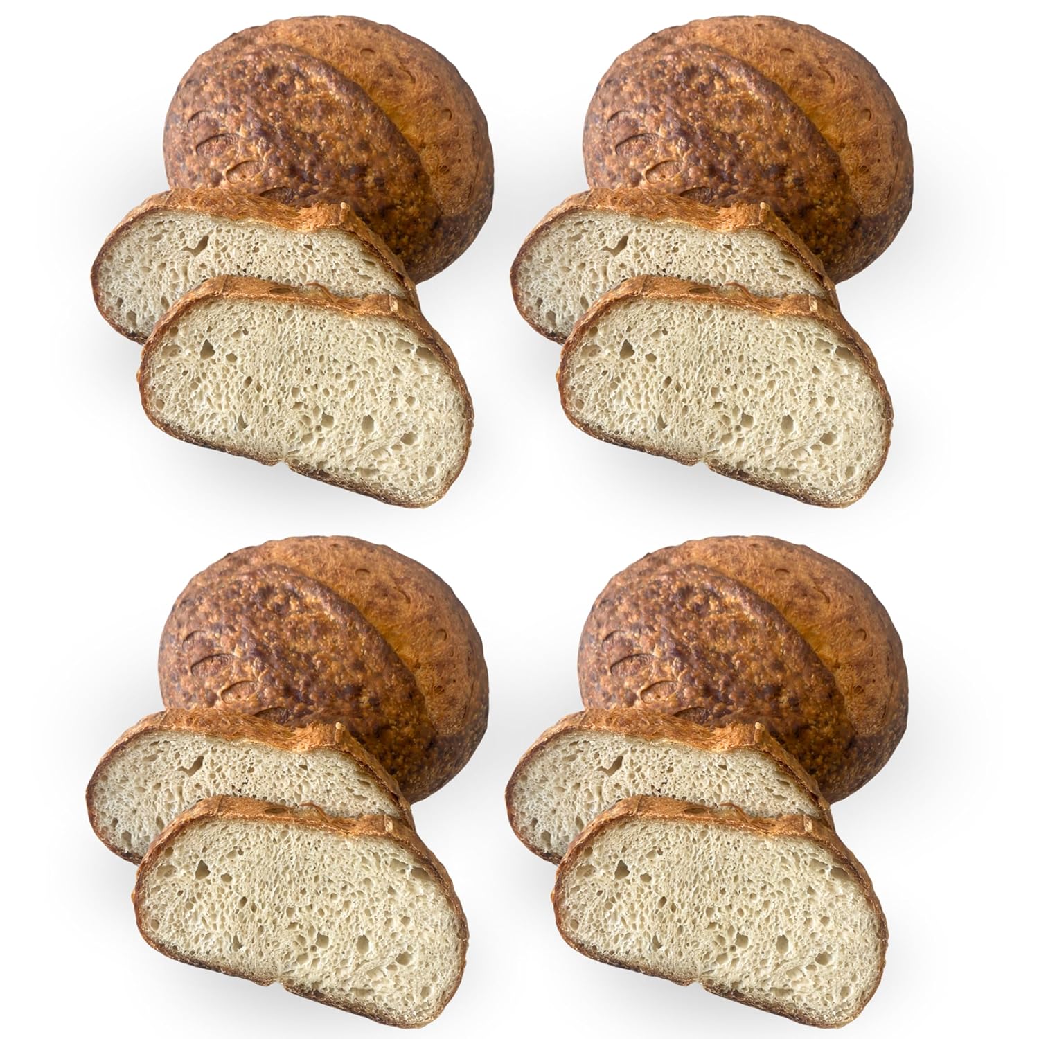 Dr. B's New York Style Sourdough Boule 3g Net Carbs & 6g Protein | Low Carb, Vegan, Nut-Free, Sugar-Free | Fresh Artisan Bread with Only 3 Simple Ingredients (4 Pack (18oz), Unsliced)