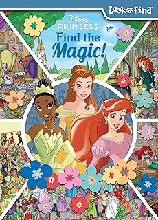 Disney Princess Ariel, Tiana, Belle, and More! - Find the Magic! Look and Find Activity Book - PI Kids