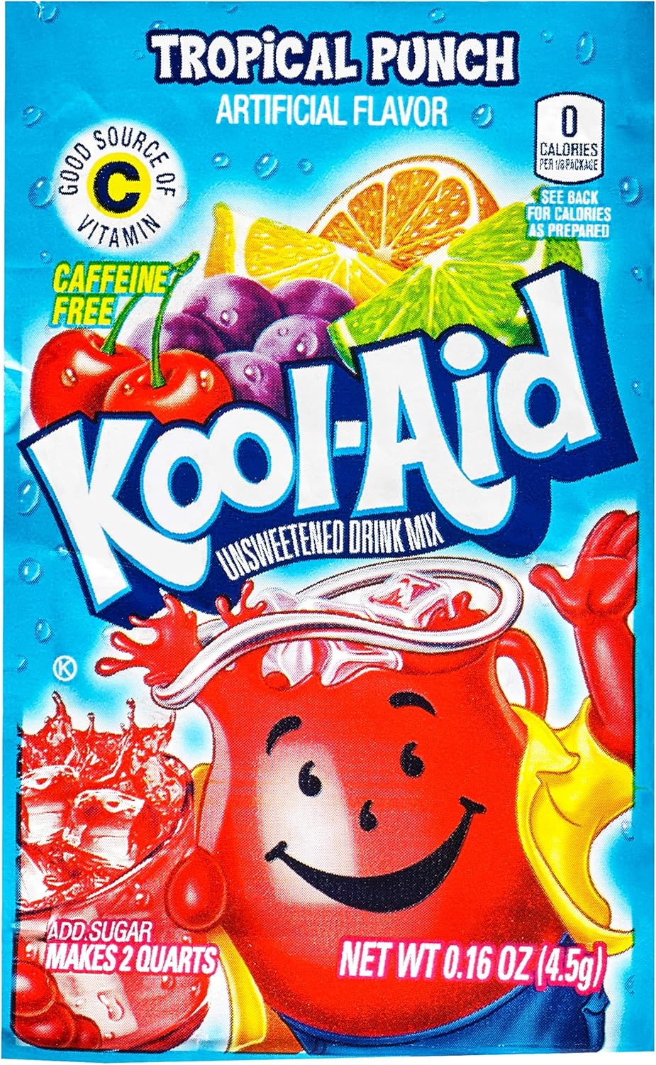 Kool Aid Tropical Punch Unsweetened Drink Mix 4.5g Sachet