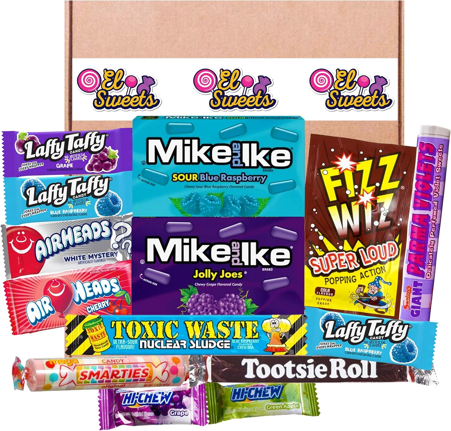 American & International Candy Gift Box – Mixed Chewy, Sour & Fizzy Treats – Perfect Snack Hamper Gift