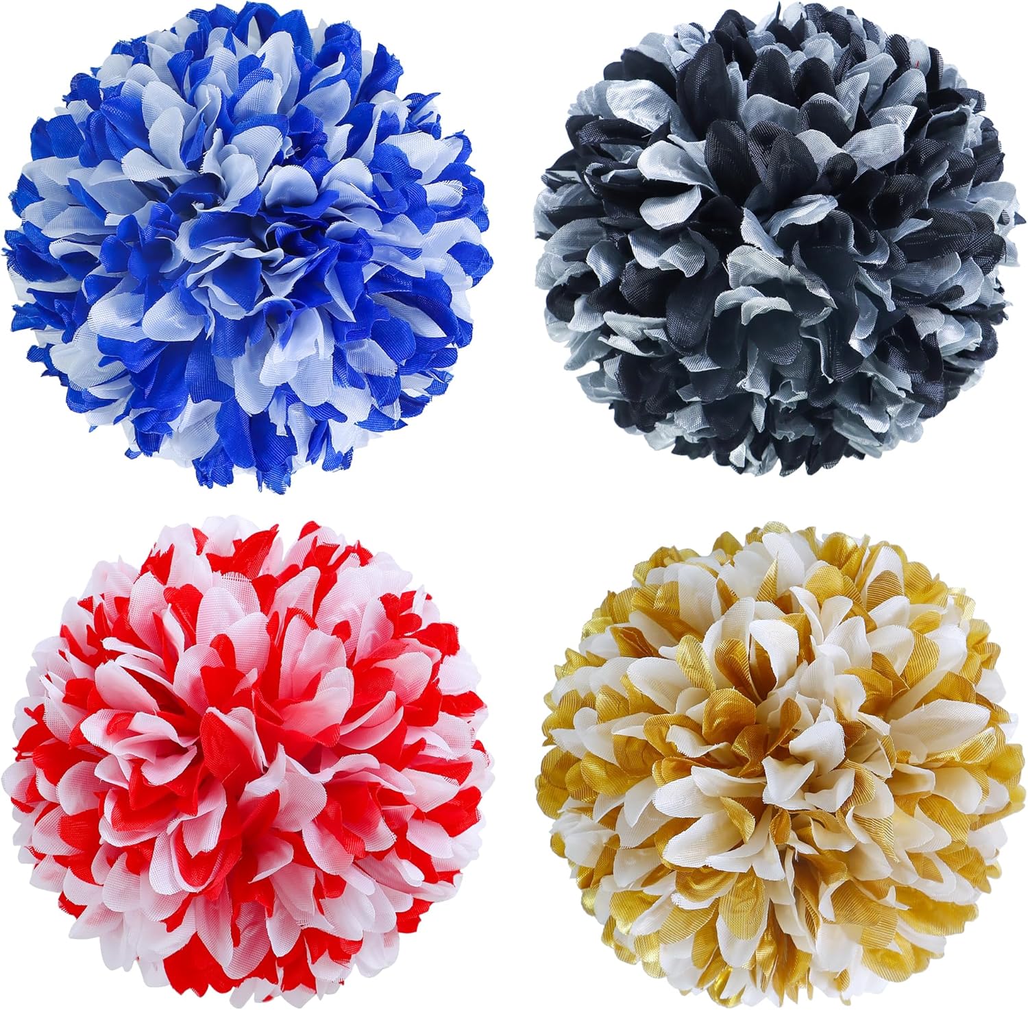 4 PCS Homecoming Mum Flowers 6.7" Mums Artificial Flowers Mixed-Color Mum Supplies Homecoming 21 Layers DIY Crafts Chrysanthemum for Back to School Homecoming Week Party Decor
