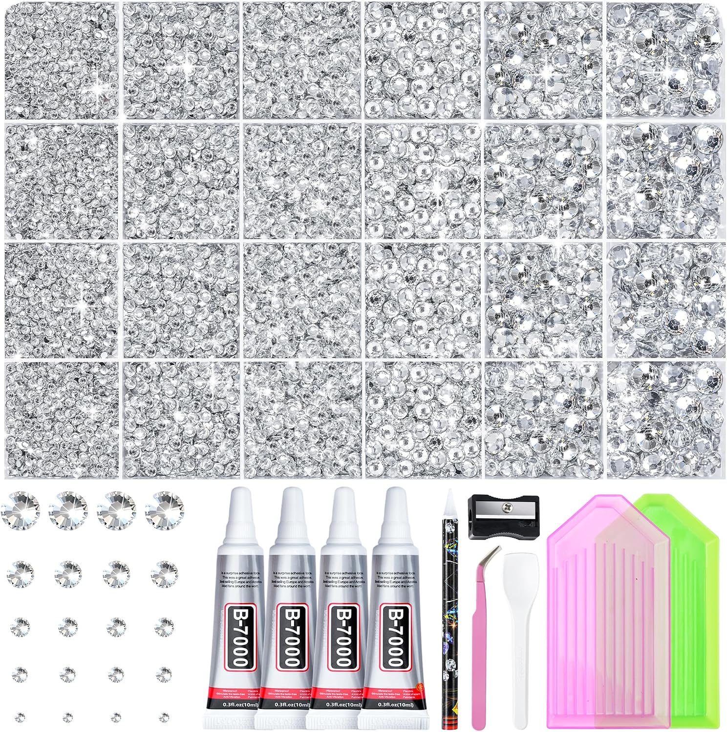 Silver Bedazzler Kit with Rhinestones