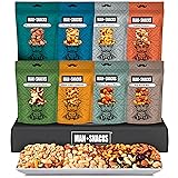 Nuts Gift Basket for Men - 8 Unique Flavors of Gourmet Nuts Include Cashews, Peanuts, Macadamia Nuts, and Almonds in an Assortment of Salted, Roasted, BBQ and, Candied Nuts - in a Manly Nuts Gift Box