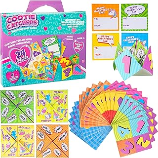 Fantasy Fortune Teller Kits (24ct)- Perfect Goodie Bag Party Favors for Kids Birthday Party - Each Includes Pre-Folded Paper Origami Cootie Catcher - Kids Multi-Item Party Favor Packs for Boys & Girls