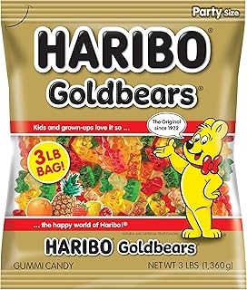HARIBO Goldbears, Gummi Candy, 3 lb Bag, Assorted Flavors