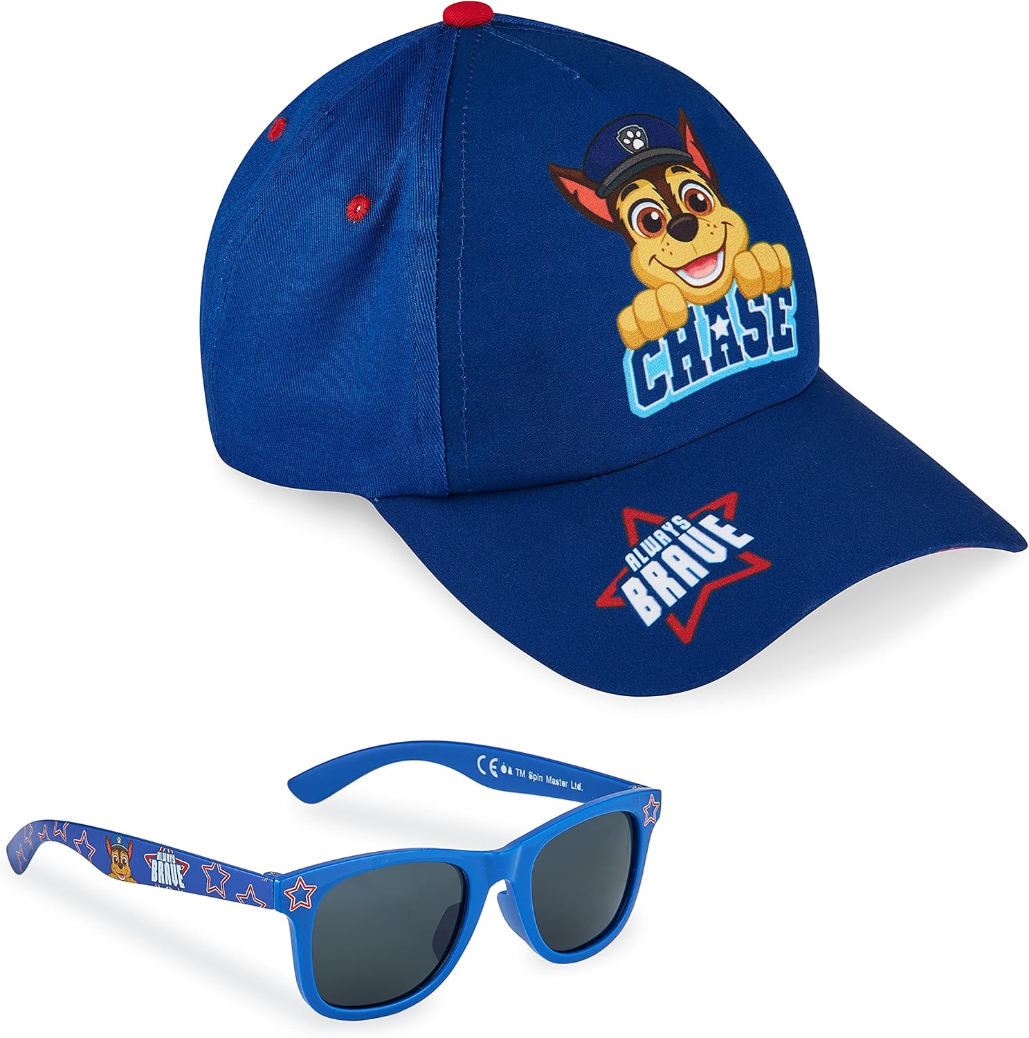 Paw Patrol Sunglasses Baseball Cap Set Kids Adjustable Summer Marshall Sun Hat 100% UV Kids Holiday Travel Essentials