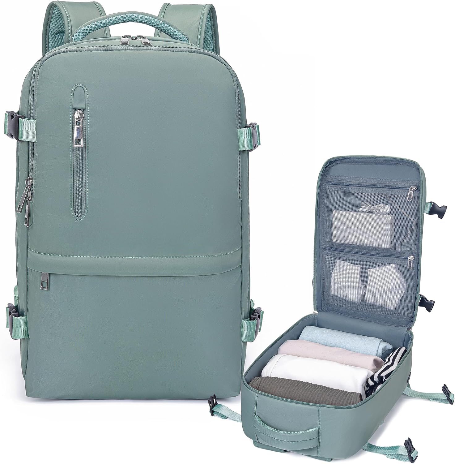 Xkdoai Cabin Bags 40x20x25 for Ryanair, Small Underseat Carry On Travel Backpack Casual Hand Luggage Flight Loptop Bags for Women Men Cabin Size Rucksack