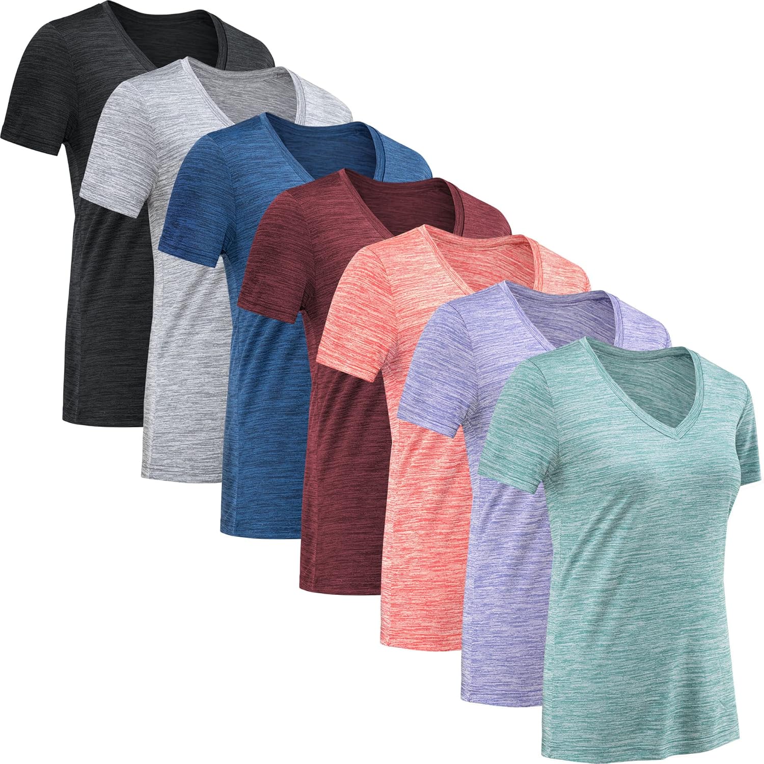 MCPORO Workout Shirts for Women – Comfortable V Neck T Shirts for Women