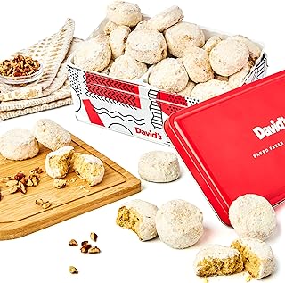 David's Cookies Butter Pecan Meltaways Sweet Sampler Tin - Butter Cookies with Crunchy Pecans, Soft, And Melt In Your Mouth Flavorful Cookies - Delicious Gourmet Food Gift For All Occasions 16oz