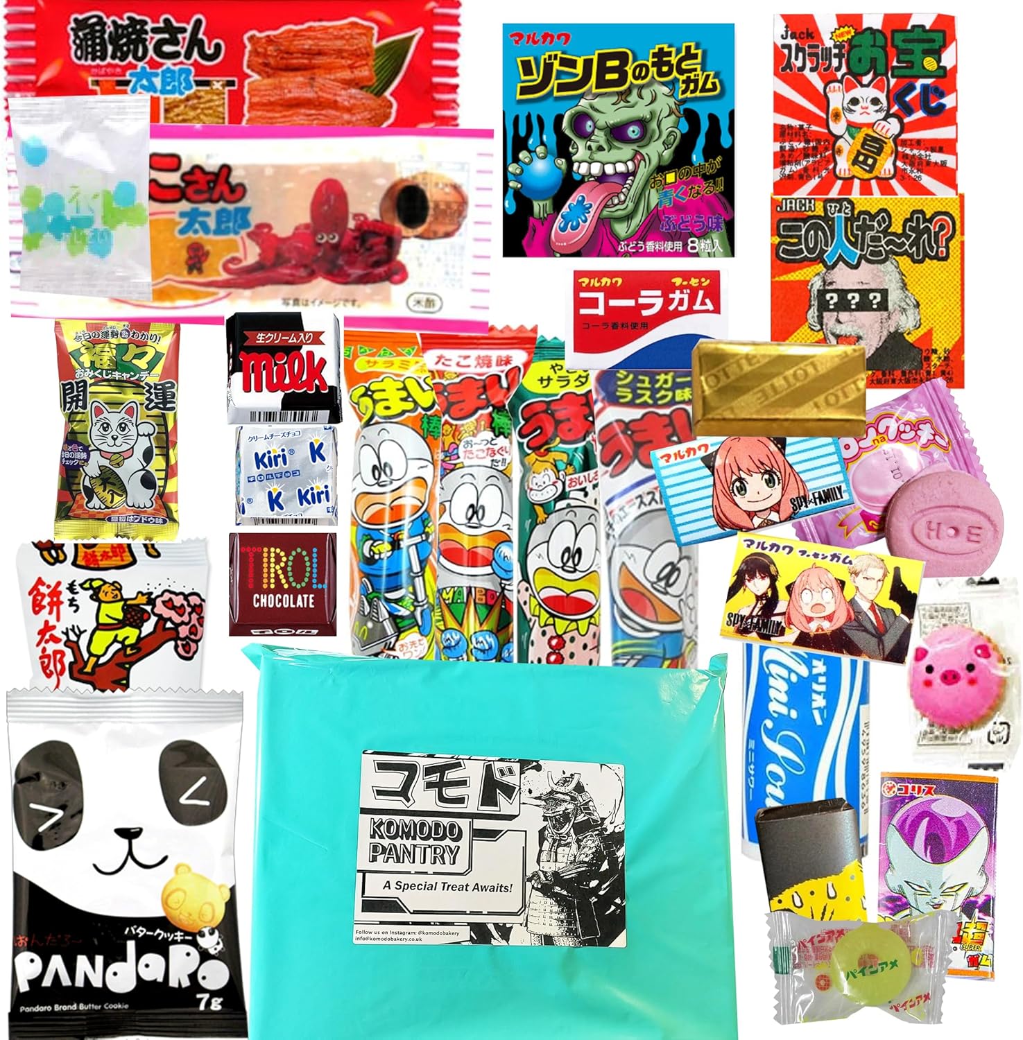 25 pc Japanese Dagashi Sweet Box + Anime stickers + Kawaii Toy, Umaibo, Triol, Ramune Candy, Japanese Snack, Japanese Candies, Anime Gift, Birthday Gift, Japanese Gift, Snack Box Gift