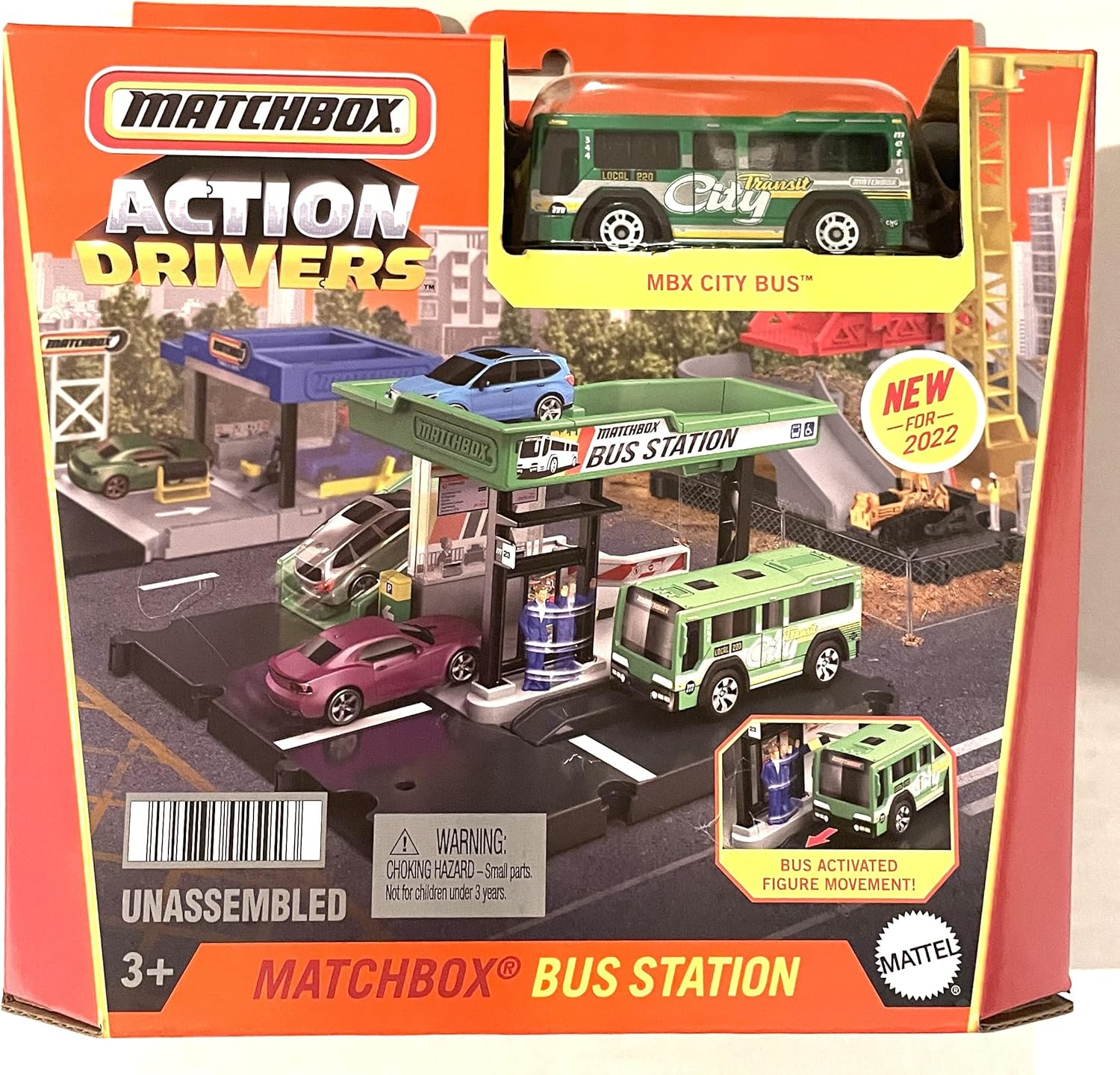 Matchbox - Action Drivers - Bus Station - MBX City Bus - New 2022, unisex