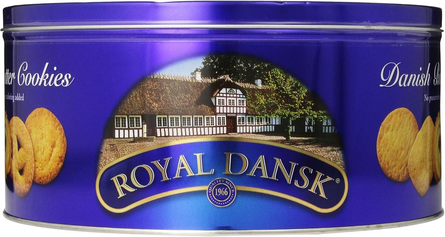 Kelsen Royal Dansk Danish Butter Biscuits 100% Pure Butter Cookies - 1.8 Kg Tin