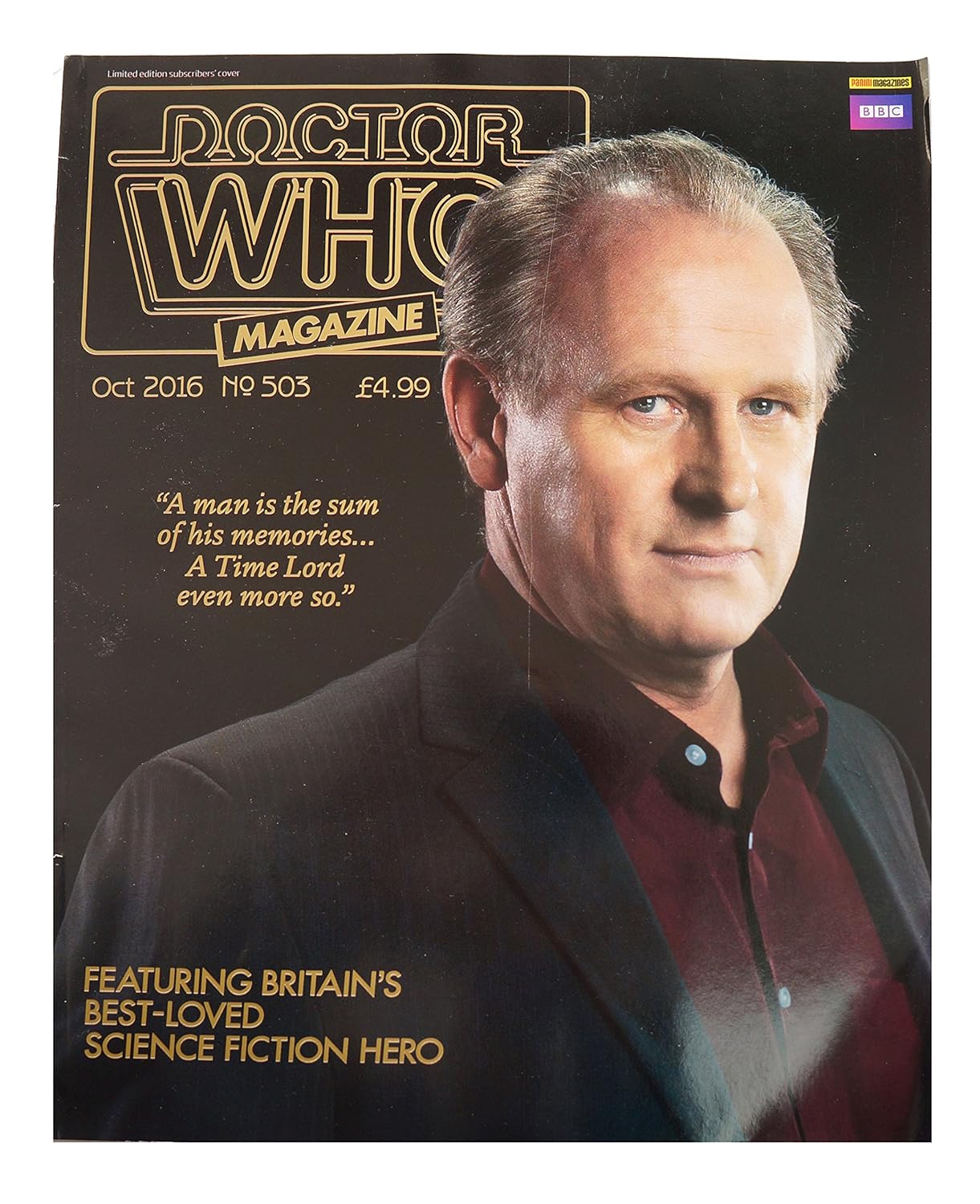 BBC Doctor Who Magazine Issue Number 503 October 2016 With A Limited Edition Subscribers Cover - Shop Stock Room Find [Paperback] Panini and BBC