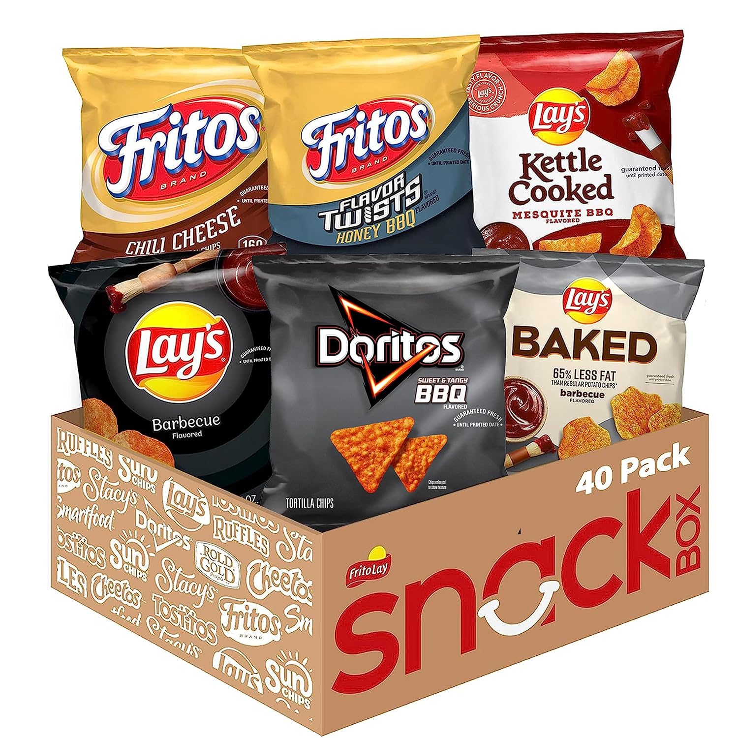 Frito Lay Backyard Barbecue Mix Variety Pack, (Pack of 40)