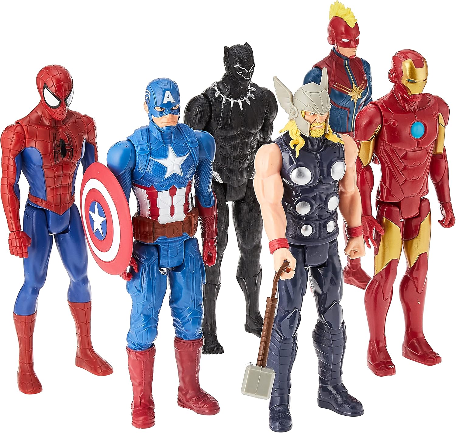 Marvel Titan Hero Series Action Figure Multipack, 6 Action Figures, 30-cm Toys, Inspired Comics, for Children Aged 4 and Up