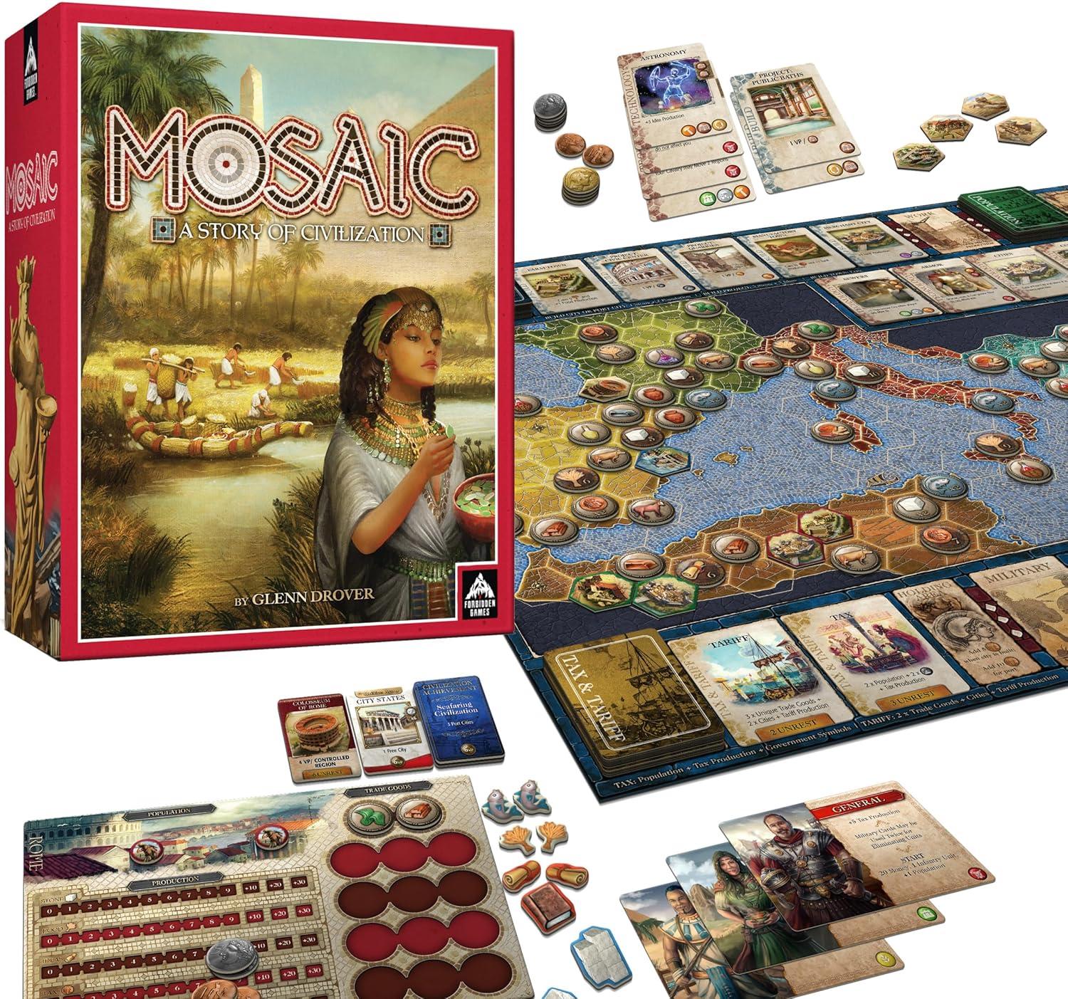 Mosaic: A Story of Civilization - Strategy Board Game by Forbidden Games
