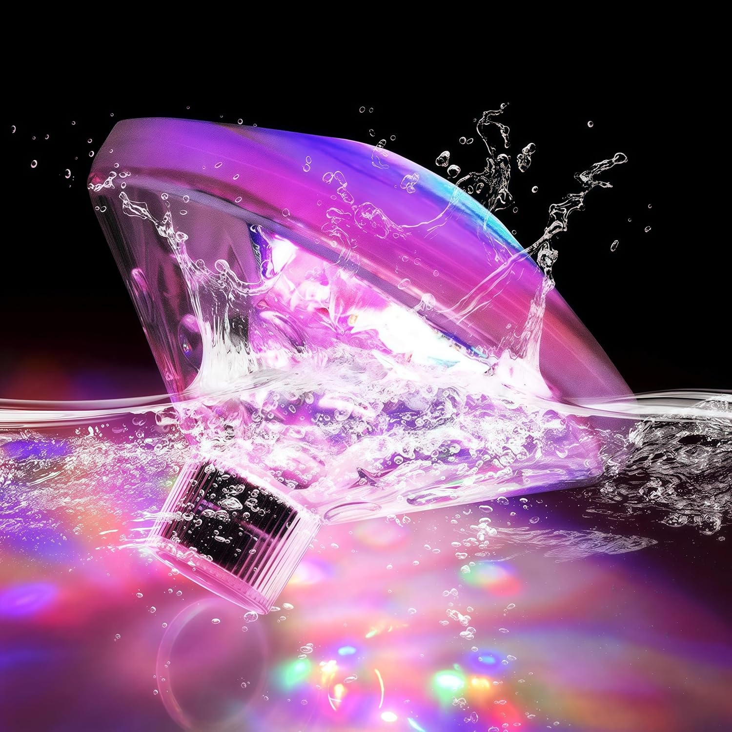 Esoes LED Bath Lights Corlorful Floating Pool Tub Light RGB Hot Tub Disco Light Waterproof Underwater Lamp Decorative for Bathing Time, Ponds, Pools Party