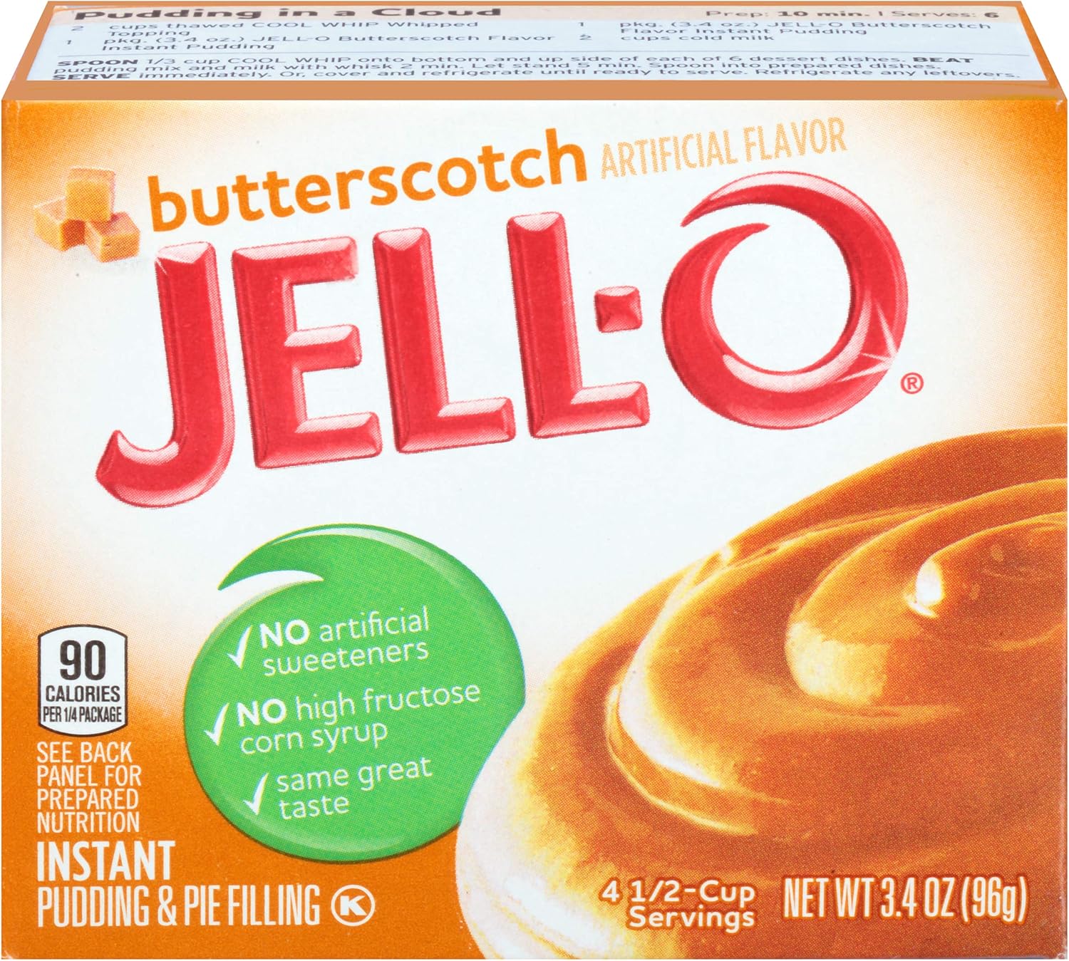 Jell-O Butterscotch Instant Pudding & Pie Filling 96g