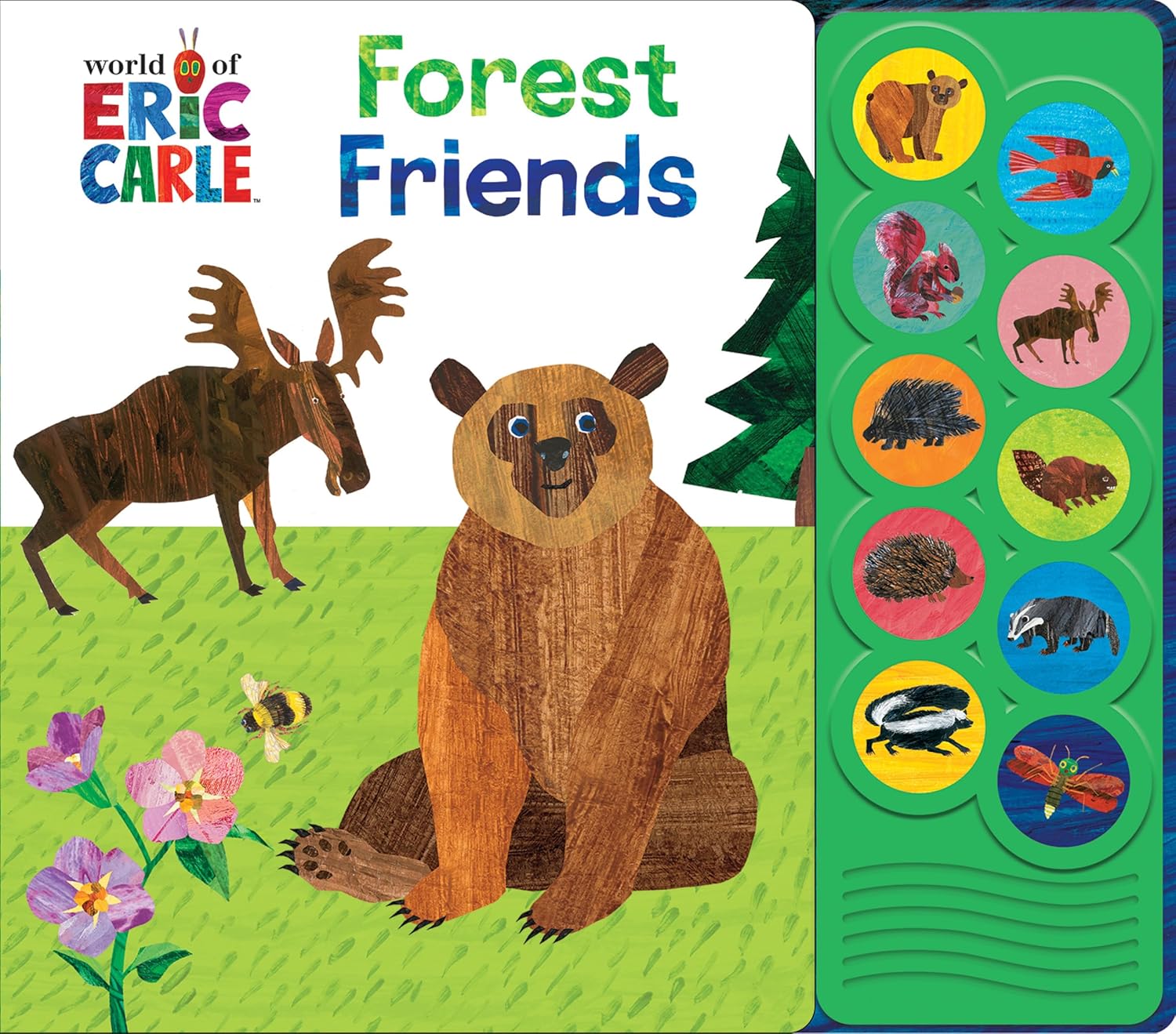 World of Eric Carle, Forest Friends 10-Button Animal Sound Book - Great for First Words - PI Kids