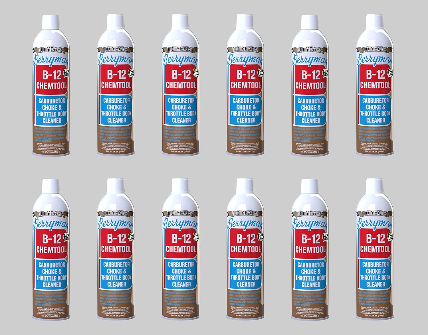 Berryman Products 0117C-12 B-12 Chemtool Carburetor Cleaner-CA, 12 Pack