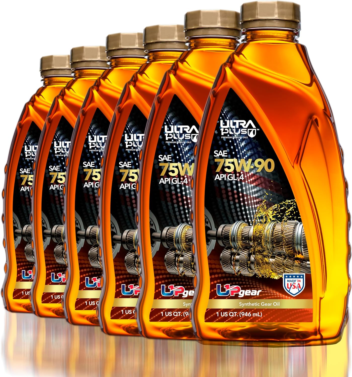 ULTRA 1PLUS SAE 75W-90 Synthetic Gear Oil, API GL-4 (6 QTS)
