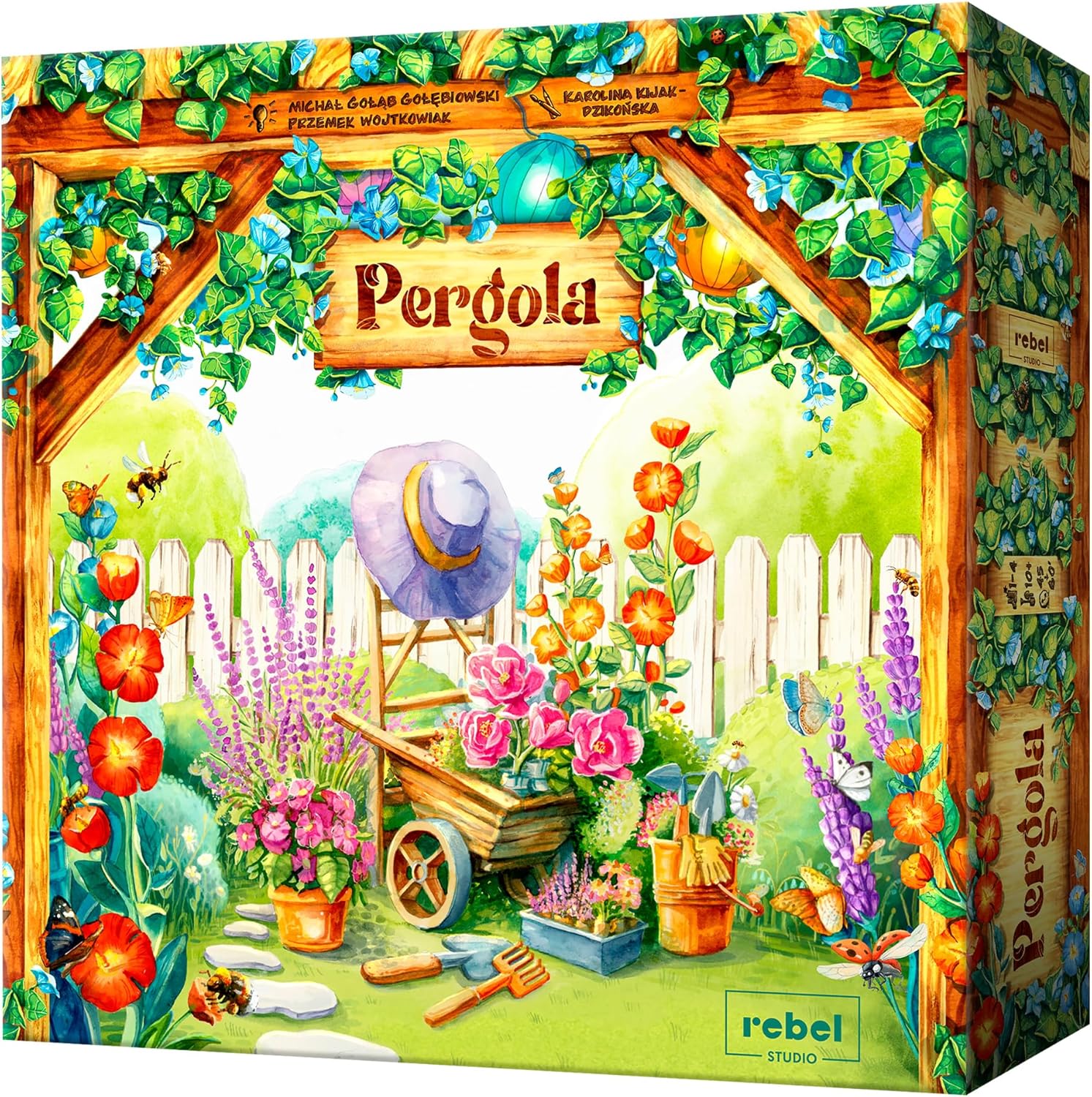 Pergola Board Game - Euro-Style Gardening Strategy Game with Action Drafting, Tile Placement & Set Collection for Kids & Adults, Ages 10+, 1-4 Players, 45-60 Min Playtime, Made by Rebel Studio