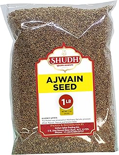 Indian Spice Ajwain Seeds (Carom Bishops Seed) Spice Whole 16 oz (1 LB) ~ Natural | Vegan | Gluten Friendly | NON-GMO | Indian Origin