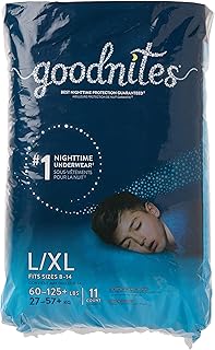 GoodNites Underwear for Boys Jumbo Pack, White, Large/X-Large, 11 Count
