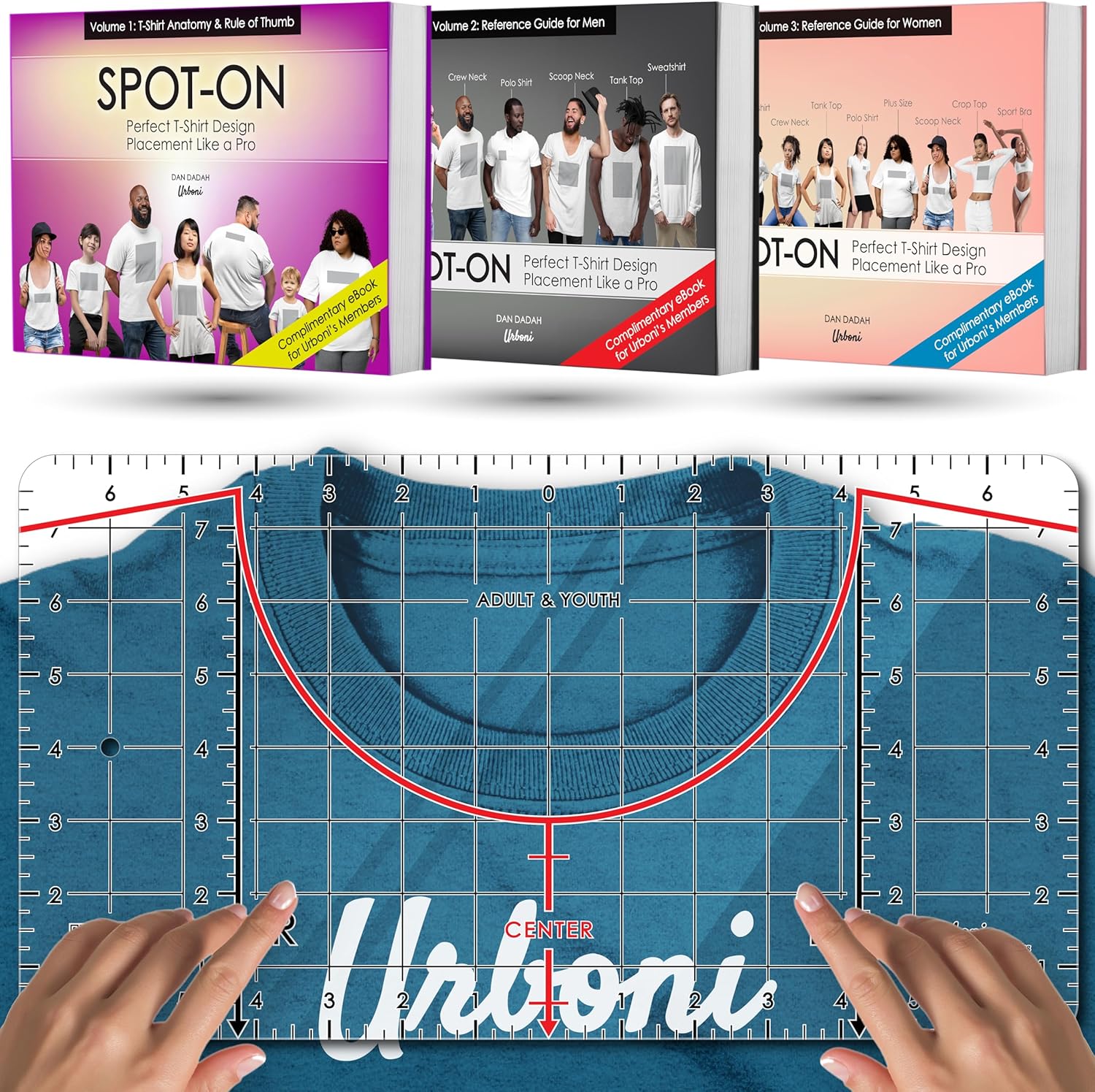 (Adult Size) Tshirt Ruler Guide Vinyl Alignment – T Shirt Measurement Tool, Center Placement Guide for Heat Press, Shirt Ruler, Left Chest Logo, DTF, HTV, Sublimation, Shirt Alignment Tool