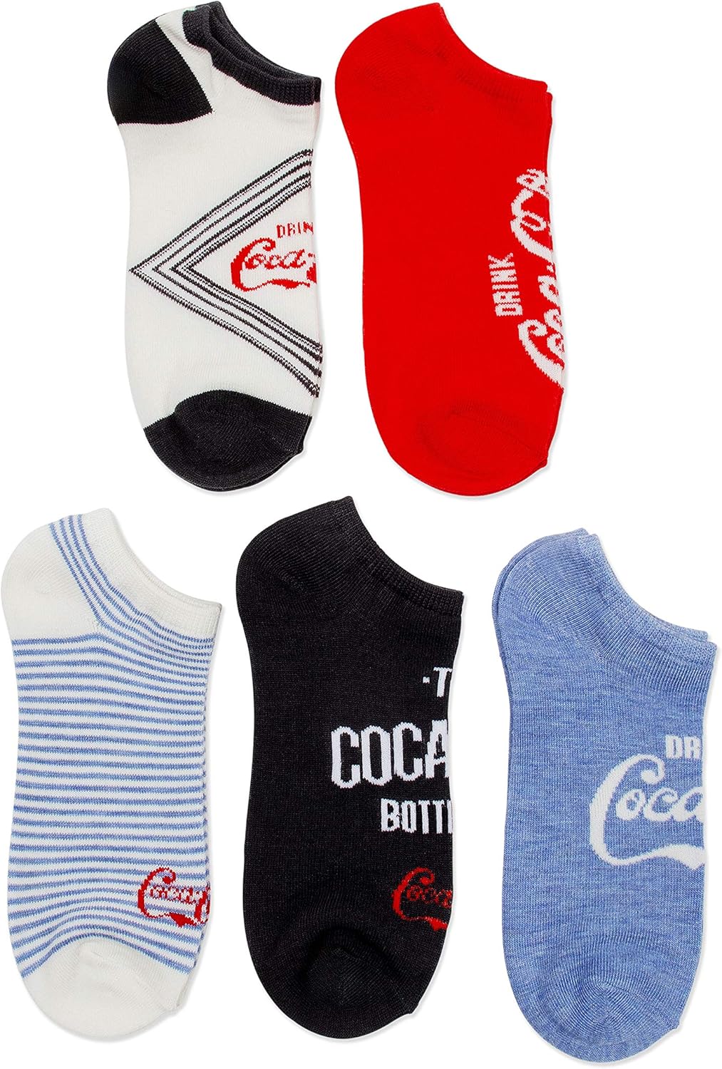 Coca-Cola Women's 5 Pack No Show Socks
