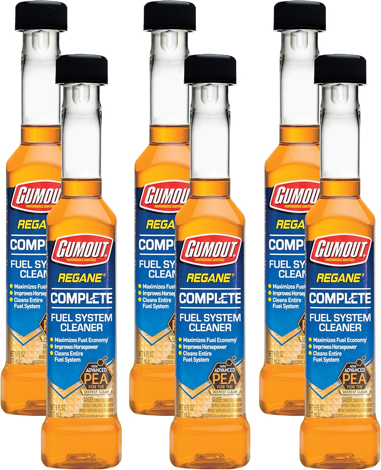 Gumout 510014 Regane Complete Fuel System Cleaner, 6 oz. (Pack of 6) (510014W-6PK)