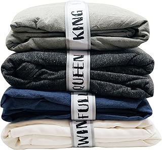 ECOHomes Bed Sheet Organizer and Storage Size Label Bands | Bed Sheets Set Organizers for Linen Closet Organization - Elastic Bedding Band Labels for Organizing Bedsheet (Twin 4PCs Pack | White)