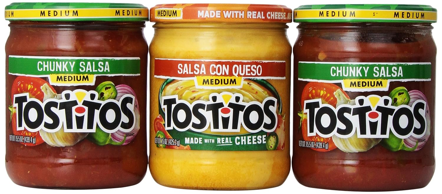 Tostitos Salsa Con Queso Medium, 3 Count