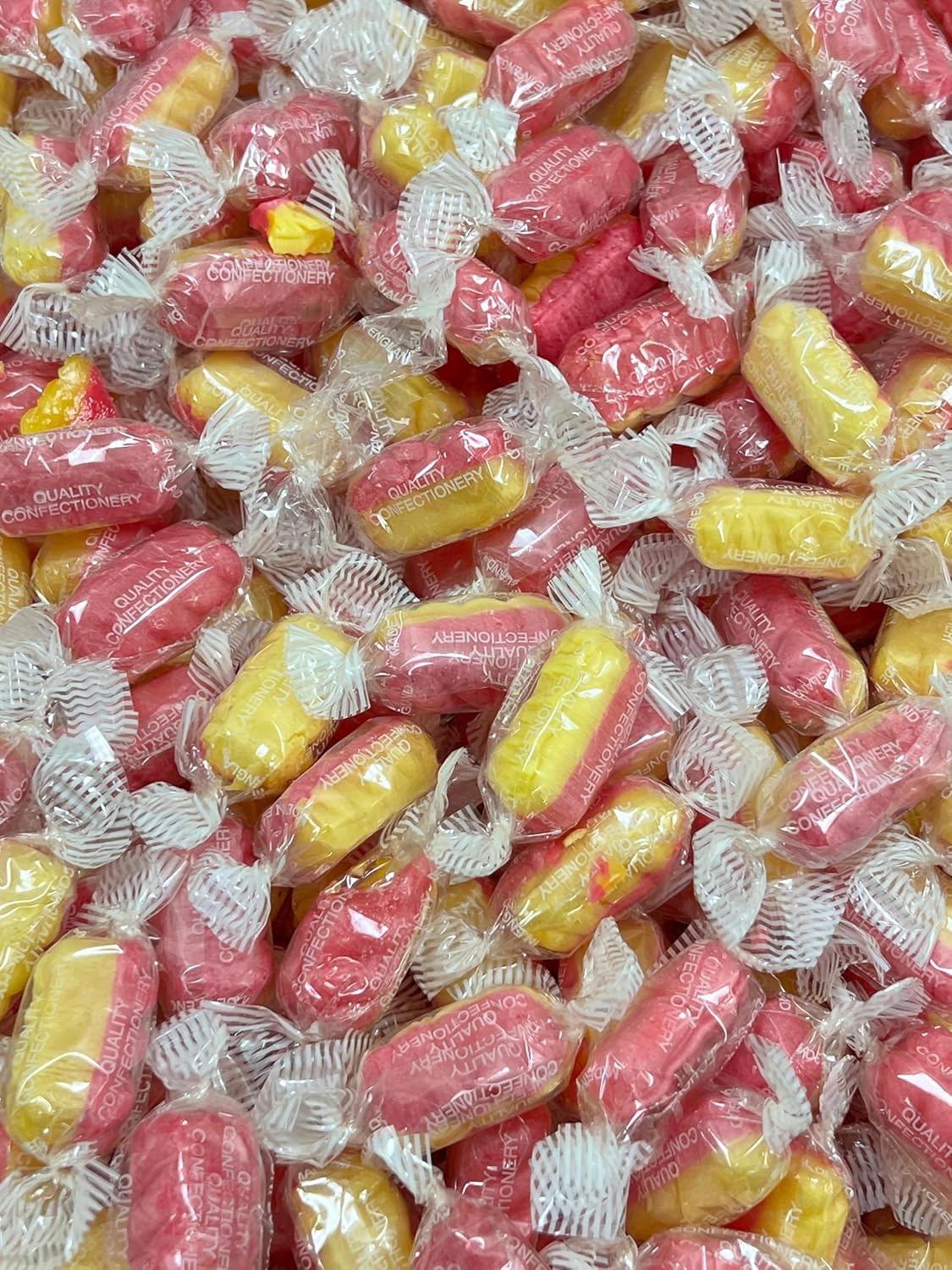 Rhubarb and Custard Hard Boiled Sweets - Individually Wrapped - Perfect for Sharing, Parties, Christmas (500g bulk bag)