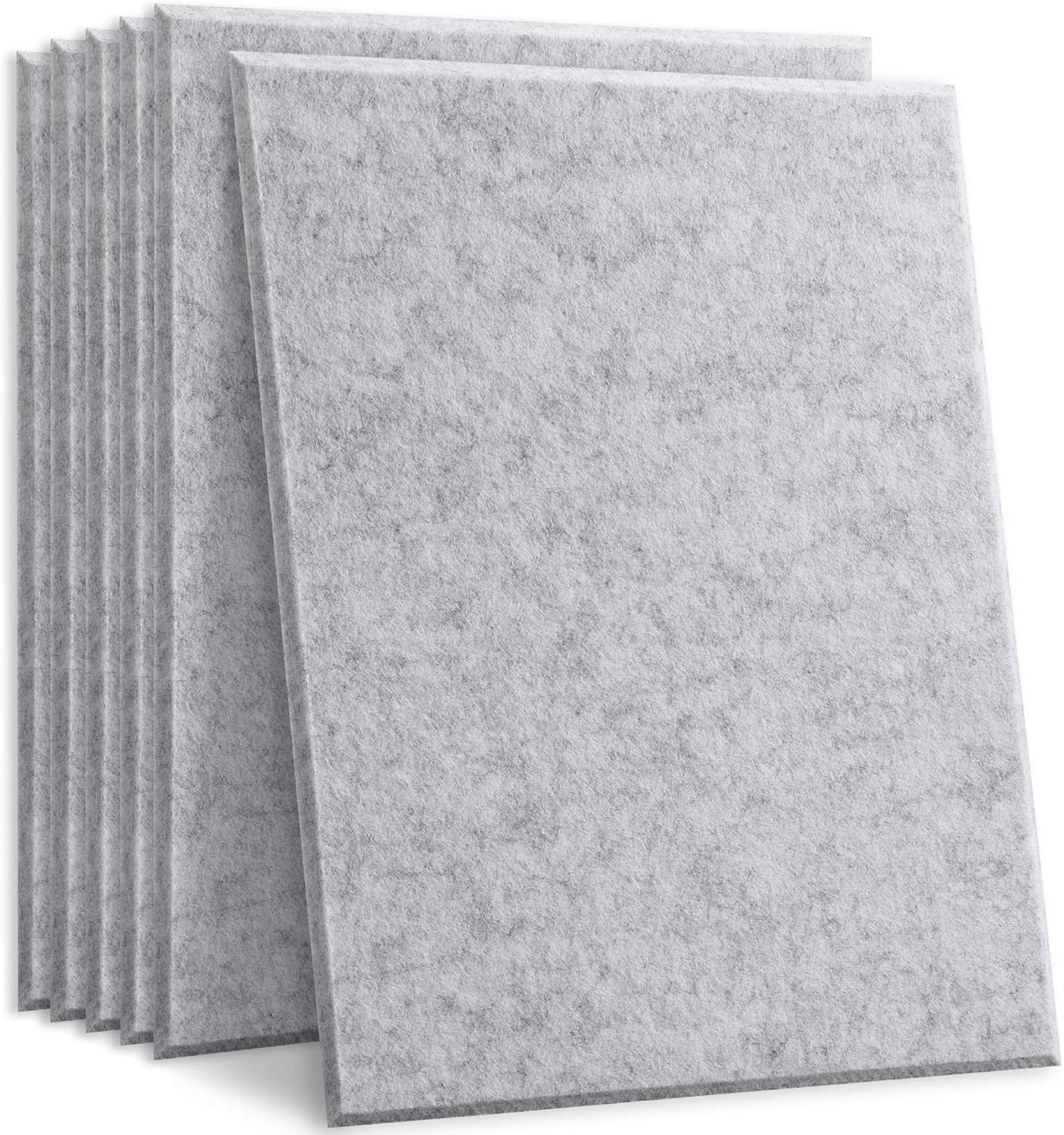 HyFanStr Sound Proofing Panels for Studio, Acoustic Panels Sound Treatment, Self Adhesive Sound Absorbing Panels Foam Tiles for KTV Bedroom Recording Offices Wall Light Grey 6 Packs