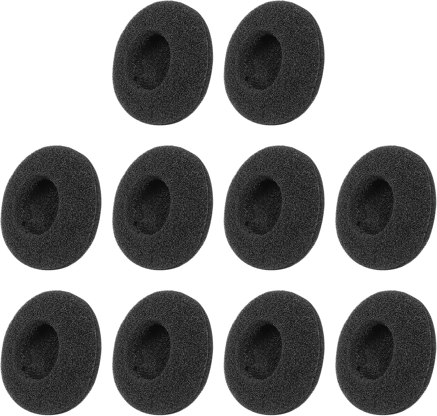 sourcingmap Replacement Earbud Tips Pads, Soft Sponge Ear Tips Buds for Earphone Headsets Accessories, Small 3.5cm Foam Cushions Eartips Headphone Covers Protector, 10 Pcs Black
