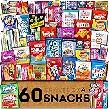 CRAVEBOX Snack Box (60 Count) Easter Pack Care Package Gift Basket Adult Kid Guy Girl Women Men Birthday College Student Office Back to School