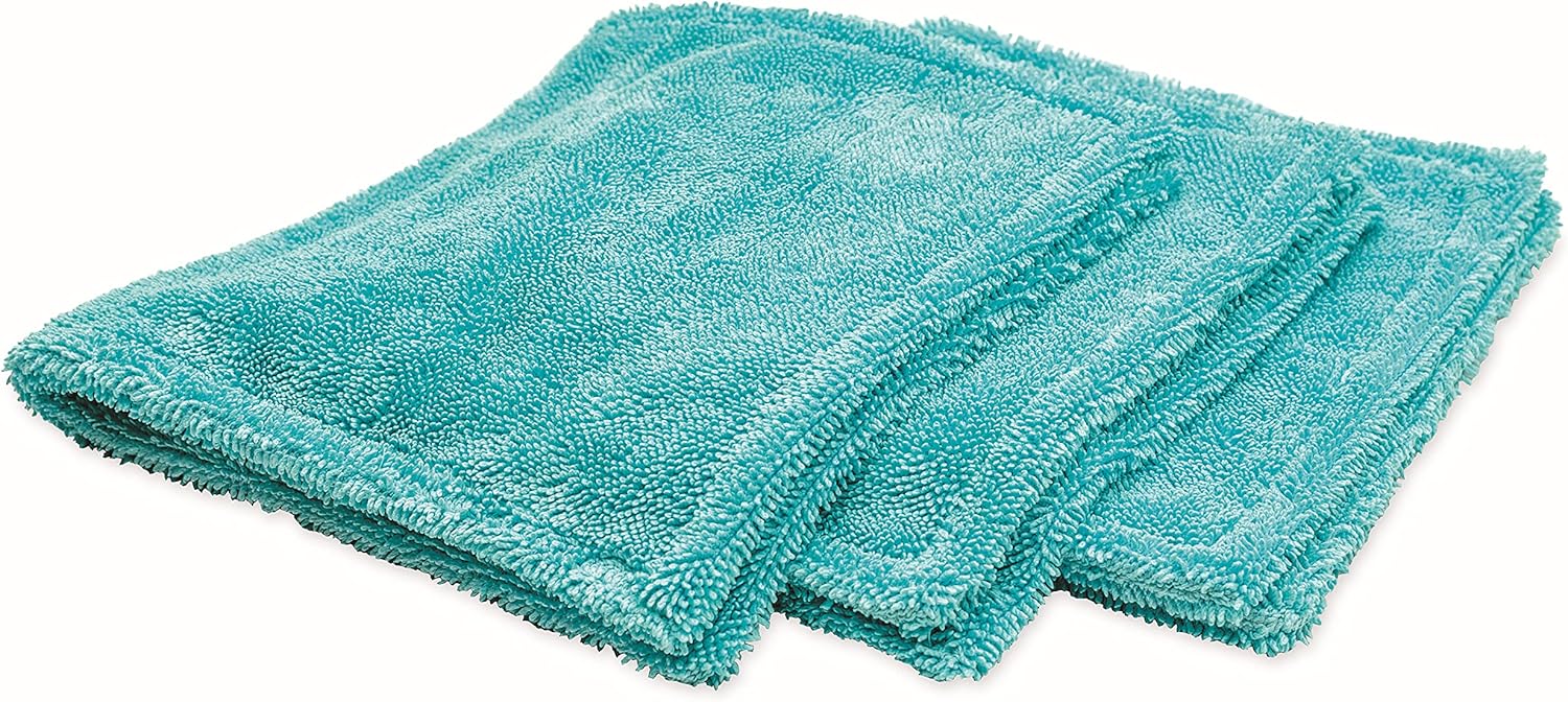 Griot's Garage PFM Edgeless Detailing Towels for Car Cleaning and Detailing, Scratch-Free, Machine-Washable, Small, 16” x 9”, Set of 3, 55527