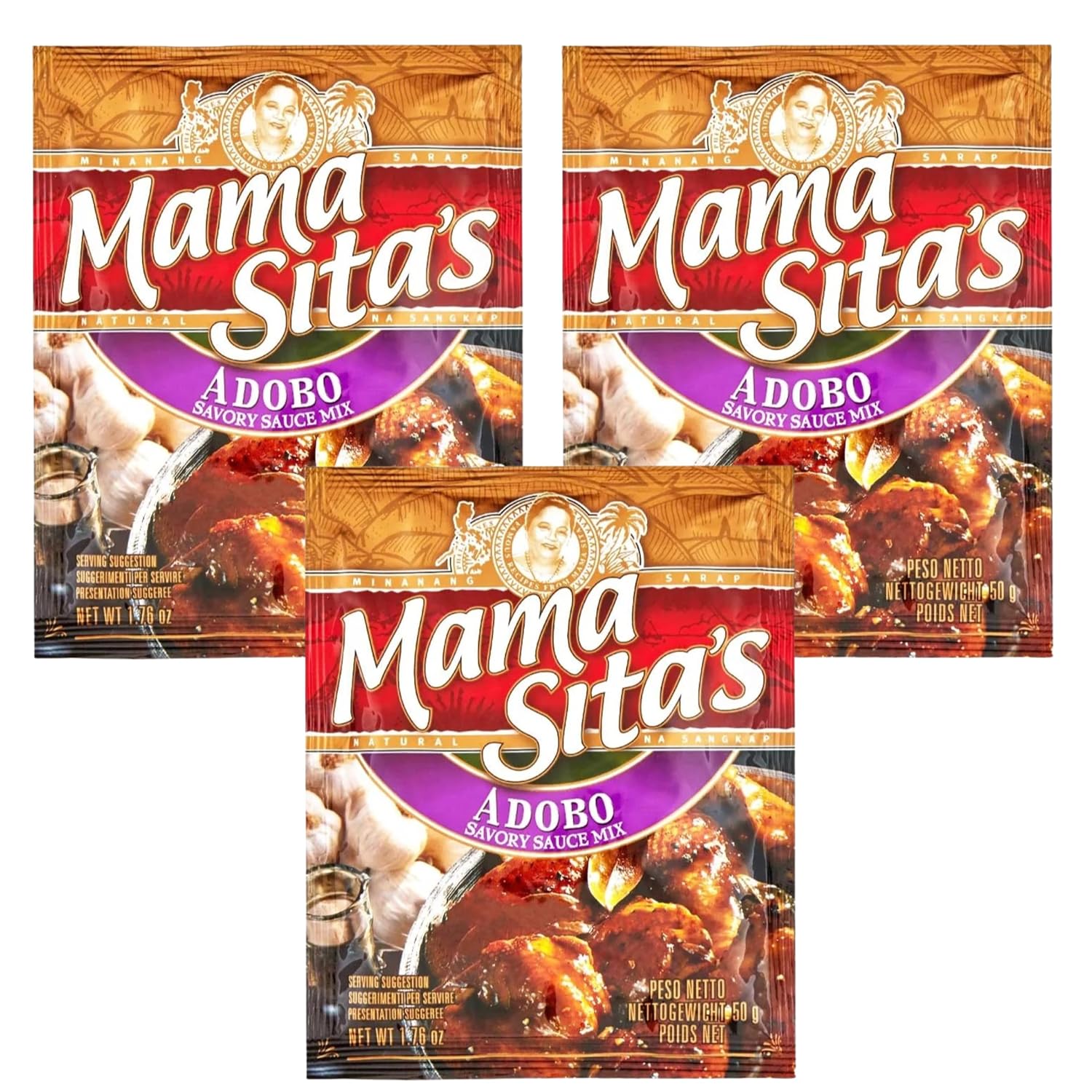 Mama Sita's Adobo (Savory Sauce Mix) - 1.76o Ounce (Pack of 3)