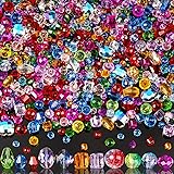636pcs Glass Beads for Jewelry Making - Colorful Rainbow Craft Crystal Beads with Loose Beads Sparkly Beads Hole Drilled DIY for Bracelets Craft Earrings Making