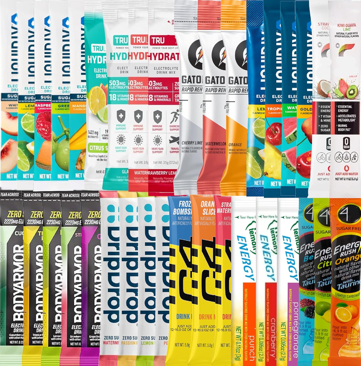 Niro Gift Basket Assortment | Energy and Hydration Packet Variety | 15 Pack Assorted Flavors | Perfect For On-The-Go!