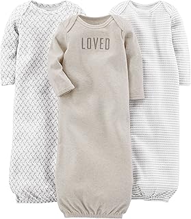 Simple Joys by Carter's Baby 3-Pack Neutral Cotton Sleeper Gown