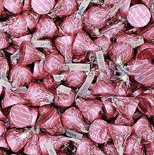 Pink Hugs Milk Chocolate Hugged by White Creme Candy, 1 Pound Bag (Approx 95ct)
