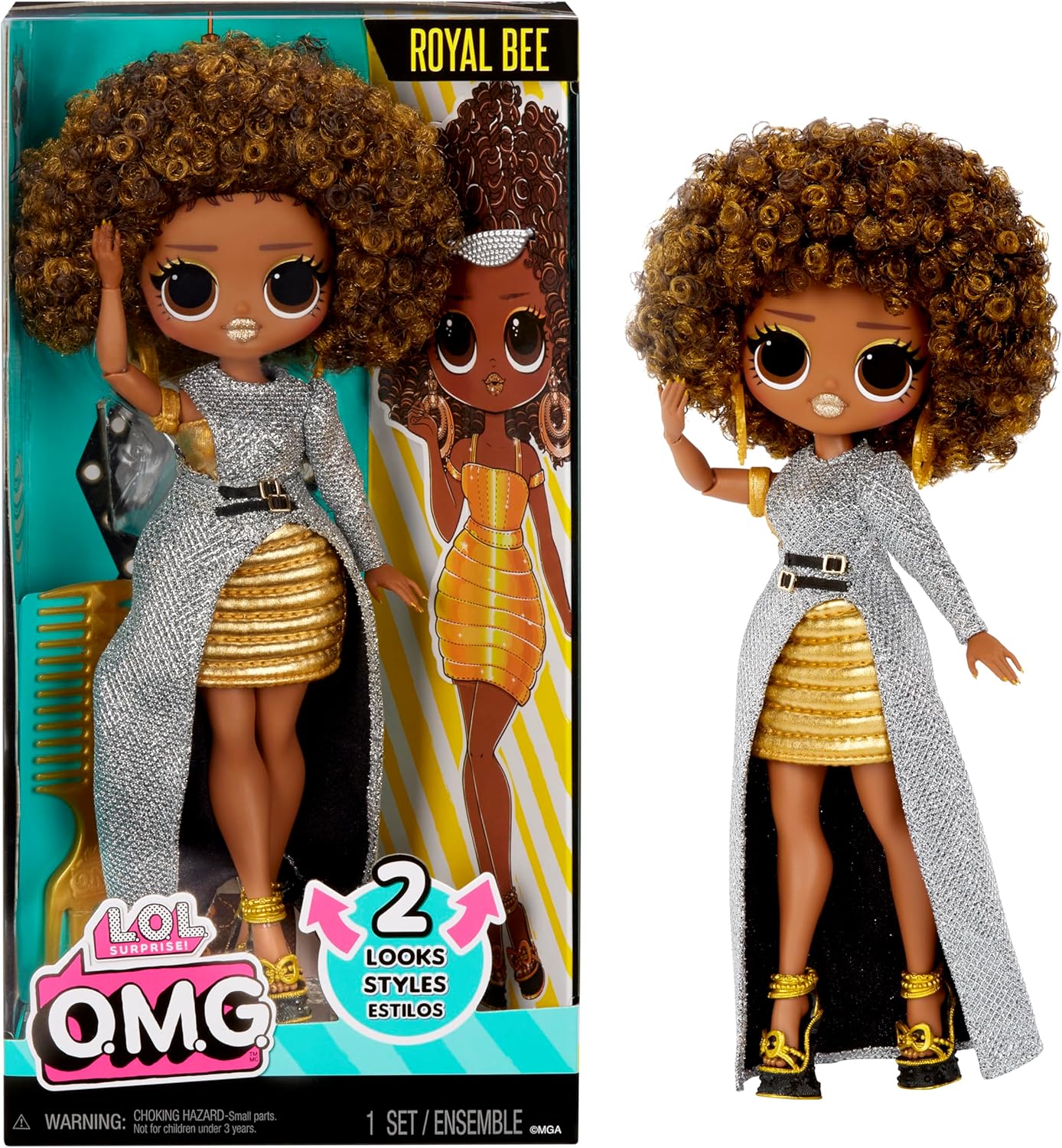 L.O.L. Surprise! OMG Fashion Doll - Royal Bee - With Multiple Surprises including Transforming Fashions and Fabulous Accessories – Great for Kids Ages 4+