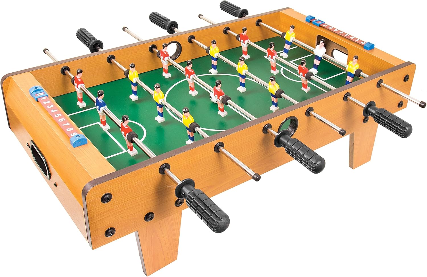 Global Gizmos 50580 Table Top Football Game/Foosball Table For Kids & Adults/Lightweight & Portable Design / 69cm x 37cm