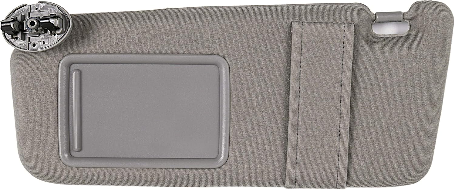 Ezzy Auto Gray Left Driver Side Sun Visor fit for Toyota Camry Without Sunroof 2007 2008 2009 2010 2011