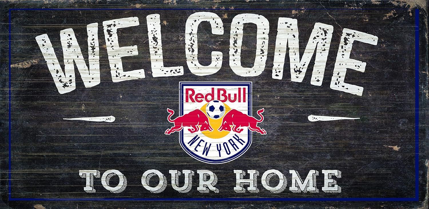 Fan Creations MLS New York Red Bulls Unisex New York Redbulls Welcome Sign, Team Color, One Size